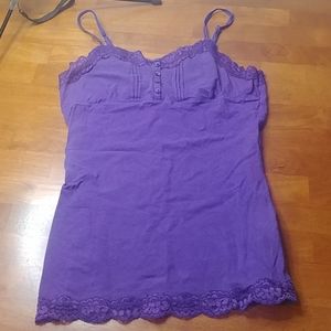 Juniors purple tank top